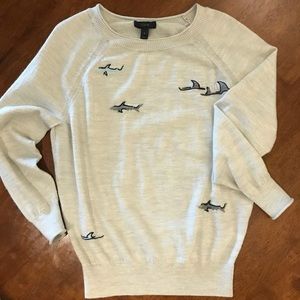 J Crew Pullover Sweater Sharks
